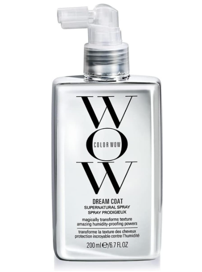 Anti-frizz treatment and humidity-proofing hair spray delivers glassy-smooth, frizz-free hair. Heat activated, lasts 3-4 shampoos.